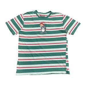 Studio Ghibli My Neighbor Totoro Embroidered Striped Retro T Shirt Medium